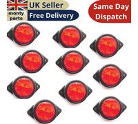 4 LED Profilo Posteriore Luci Laterali 10 X 24V Gomma Base Red per Telaio Camion