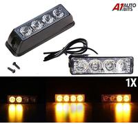 4 LED Supporto Ambra Strobo Lampeggiante Luce Recupero Barra Faro Auto Camion