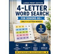 4-Letter Word Search for Seniors 80+: Extra Easy Large Print | Only 4-Letter Words | 5 Words Per Puzzle | Frustration-Free