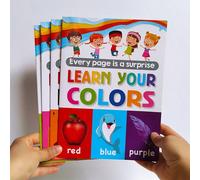 4 libri di apprendimento per bambini - Illuminazione - Conoscenza - Lettere, Numeri, Forme, Colori Forme/1 libro,Numeri/1 libro,Colori/1 libro,Set completo di quattro libri,Alfabeto/1 libro,Stile A li
