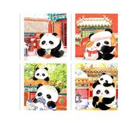 4 libri-Viaggio vuoto, punzonatura e stam, raccogliendo questo quadrato diffusione Notebook-Panda nella città proibita