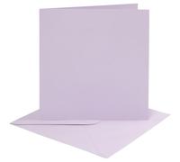 4 Lilac 6x6 Cards & Envelopes for Card Making Crafts Card Making Blanks light