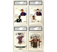 4 Lionel Messi & Cristiano Ronaldo Pele 2022 Leaf Legends Graded Gem-MT 10 Lotto