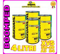 4 LITRI Bardahl Bardhal Technos 5W40 XVS A3 B4 Olio Motore Auto Sintetico 04BD67