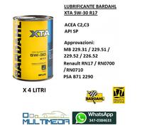 4 LITRI BARDAHL XTA 5W30 POLARPLUS OLIO AUTO C2 RN17 MB229.51 PSA B712290 RN0710