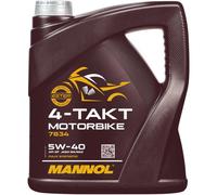 4 Litri MANNOL Olio Motore 4-Takt Moto 7834 SAE 5W-40 API SP JASO MA2