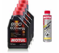 4 Litri MOTUL 8100 Eco-nergy 5W-30 Olio Motore 300ml Diesel System Clean