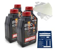 4 Litri Motul 8100 Eco-nergy SAE 5W30 Olio Motore WSS M2C 913D RN0700 ACEA A5 B5