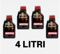 4 LITRI MOTUL 8100 X-POWER 10W60 OLIO MOTORE ALTE PRESTAZIONI 100% SINTETICO