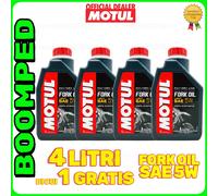 4 LITRI OLIO FORCELLA MOTO MOTUL FORK OIL FACTORY 5W LIGHT 100% SYNT 04MO25