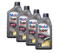 4 LITRI OLIO MOBIL SUPER 2000 X1 10W40 ACEA A3/B4 API SL MB 229.1 SEMISINTETICO