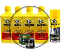 4 LITRI OLIO MOTORE BARDAHL XTC 10W40 FILTRO OLIO MOTO SPRAY CATENA BARDAHL