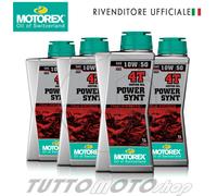4 Litri olio motore MOTOREX POWER SYNT 4T 10W50 100% SINTETICO - Husqvarna KTM