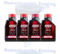 1 Litro Olio Motore Motul 4100 SYN NERGY 15W40 ACEA A3 B4 API SP SEMI SINTETICO