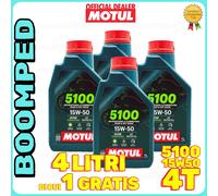 4 LITRI olio motore MOTUL 5100 15W-50 DUCATI Monster 600 1993 2001 SYNT 04MO52