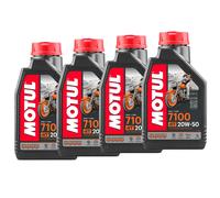 4 Litri Olio Motore Motul 7100 20W50 100% Sintetico Harley Davison - MF6725