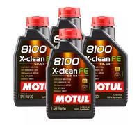 5 LT OLIO MOTORE MOTUL 8100 X-CLEAN FE 5W30 C2 C3 100% SINT. RN17 PSA B71 2290