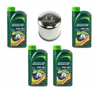 4 Litri Olio Motore Set 10W40 Filtro KN138C per Suzuki Lt-A 400 Lt-F Lta Ltf 500