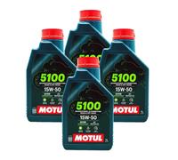 4 LITRI OLIO MOTUL 5100 15W50 TECHNOSYNTHESE 4TEMPI X MOTO SCOOTER