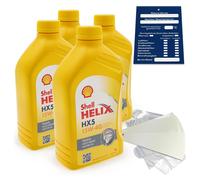 4 Litri Shell Helix HX5 15W40 Olio Motore 550046277 ACEA A3/B3 API SN/CF SET