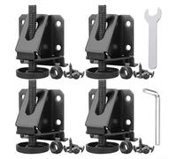 4 livellatori regolabili per gambe di mobili, con piedini di livellamento resistenti e dadi di bloccaggio per una stabilità stabile su vari tipi di mobili (nero)
