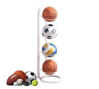 4 Livelli Rastrelliera Per Palloni, Scaffale Stoccaggio Attrezzature Sportive, Rastrelliera Verticale Per Palloni Basket, Espositore Per Basket Multistrato, Portapalloni Rimovibili Per Pallacanestro