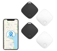 4 localizzatori di chiavi Bluetooth, localizzatore di oggetti intelligente Bluetooth con promemoria allarme anti-smarrimento, tag localizzatore oggetti compatibile con Android e iOS, adatto per