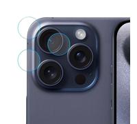 4 Lotti di Protezioni per Obiettivo Fotocamera per iPhone 15 Pro Vetro Ibrido 6H