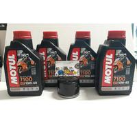 4 LT KIT TAGLIANDO FILTRO OLIO MOTUL 7100 10W40 APRILIA TUONO MILLE FIGHTER 1000