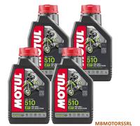4 LT LITRI MOTUL OLIO MISCELA MOTO 2T 2 TEMPI 510 FD TECHNOSYNTHESE ANTIFUMO