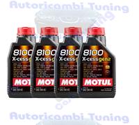 4 LT Litri Olio Motore Auto Motul 8100 X-CESS XCESS GEN2 5W40 ACEA A3 B4