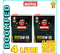 4 LT MOTUL OLIO MOTORE 2100 15W50 AUTO D'EPOCA SEMISINTETICO API SH/CF 02MO74