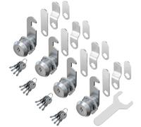 4 lucchetti per cassetta delle lettere, cilindri, con chiusura diversa, cilindri, per armadi, cassetti, con 4 chiavi (25 mm)