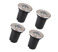 4 luci da incasso per esterni - Luci da pozzo a LED da 1 W 12 V-220 V, luci da incasso impermeabili IP65 per esterni(Blue Light,220V)