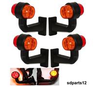 4 Luci di Ingombro Laterali LED 12-24V Arancione Rosso / Braccio Lungo Rimorchio