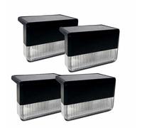 4 Luci solari giardino impermeabile led pannello solare luce calda 3000k + rgb
