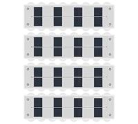 4 luci solari per recinzione, impermeabili, montaggio a parete per esterni, luminosità regolabile, sette modalità, luce da 6 a 12 ore, costruzione in ABS e PC, per giardino, patio, terrazza, scelta