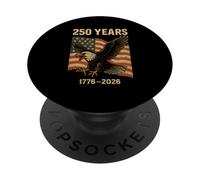 4 luglio Bandiera Americana Aquila Vintage 250 Anni 1776 2026 PopSockets PopGrip Adesivo