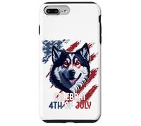 4 luglio Bandiera degli Stati Uniti Alaskan Malamute Dog Design Custodia per iPhone 7 Plus/8 Plus
