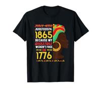 4 luglio Donne Uomini Libertà afroamericana 1865 Maglietta