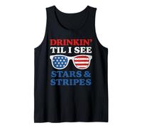 4 luglio Drinkin Tell I see Stars Occhiali da sole vintage USA Canotta