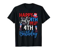 4 luglio E sì è il mio quarto compleanno American Patriotic Maglietta