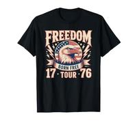 4 luglio Eagle Freedom Tour 1776 Retro Born Free Maglietta