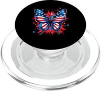4 luglio farfalla bandiera USA carino donne americane ragazza PopSockets PopGrip per MagSafe