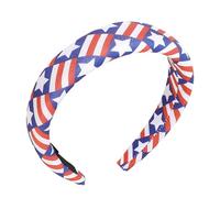 4 luglio Fascia patriottica per donne - Cerchietto antiscivolo per capelli 4 luglio - Colorato Memorial Day - per capelli morbidi per yoga, allenamento, lavori domestici