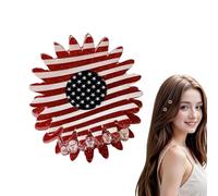 4 Luglio Fermacapelli A Pinza Americana, Fermaglio Patriottico Antiscivolo