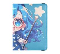 4 ° luglio Giorno dell'Indipendenza Anime Blu Titolari del Passaporto per il viaggio Portafoglio Combo Caso del Passaporto per gli uomini Impermeabile, 4 luglio Independence Day anime blu, 1 size