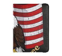 4 luglio Giorno dell'Indipendenza Brown Bird Land Of Free Custodia per passaporto in pelle custodia per viaggio portafoglio combo passaporto per donne leggero, 4 luglio Giorno dell'Indipendenza Terra