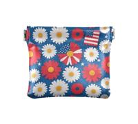 4 luglio Giorno dell'Indipendenza Red Daisy Portamonete in Pelle da Donna Comodo Accessori da Viaggio per Uomo Donna Viaggio, 4 luglio Giorno dell'Indipendenza Red Daisy, 1 size