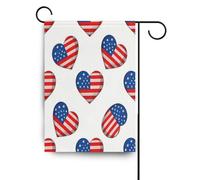 4 luglio Giorno dell'Indipendenza Rosso e Blu Amore bandiere decorative all'aperto banner bandiere per esterno per la decorazione del giardino 28x40 double sided